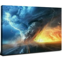 JRXY Tornado Artwork Wall Decor, Tornado Modern Wall Art Canvas Print, Storm Poster Room Decor Poster Decorative Canvas Wall Art Living Room Posters Bedroom 20x16inch