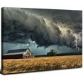 thumbnail image 1 of JRXY Tornado Lightning Category Field Severe Weather Poster Modern Canvas Wall Art Decor Aesthetic Poster Home Living Room Bedroom Bathroom Wall Room Decor Gift 16x12inch, 1 of 6