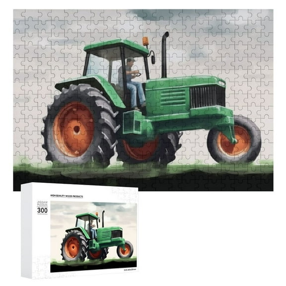 JRXY Tractor Man Sky Wooden Puzzle Impossible Wooden Puzzles Gift for Family Friends 300 PCS