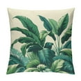 thumbnail image 1 of JRXY  Tropical Leaves Throw Pillow CoversGreen Palm Leaf Decorative Pillows Soft Cushion Cases for Couch Sofa Bed Home Decor White, 1 of 5