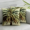 thumbnail image 1 of JRXY Tropical Zipper Throw Pillow Covers Banana Tree Vintage Botanical Artistic Pattern Retro Beige Green Comfortable Washable Soft Couch Bedroom Apartment Cushion Covers Set of 2  White, 1 of 6