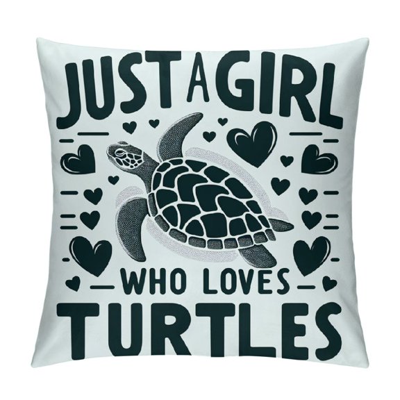 JRXY Turtles Throw Pillow Cover, Turtle Decor Pillow Cover for Home Bedroom Living Room Room, Sea Turtle Pillow, Gifts for Turtle Lovers  Women 18x18in