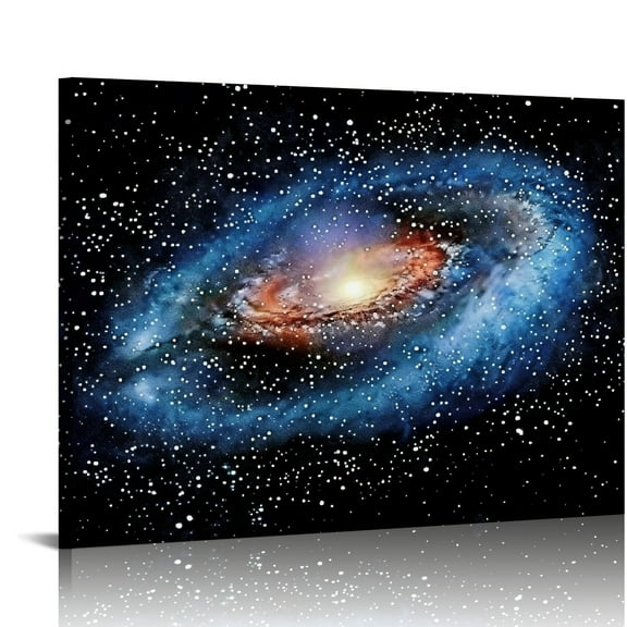 JRXY Universe Starry Sky Wall Art Outer Space Fantastic Nebula Galaxy Painting Pictures ,for Bedroom, Lvingroom, Bathroom Decor,Posters for Kids, Boys or Girls Room 16x12in
