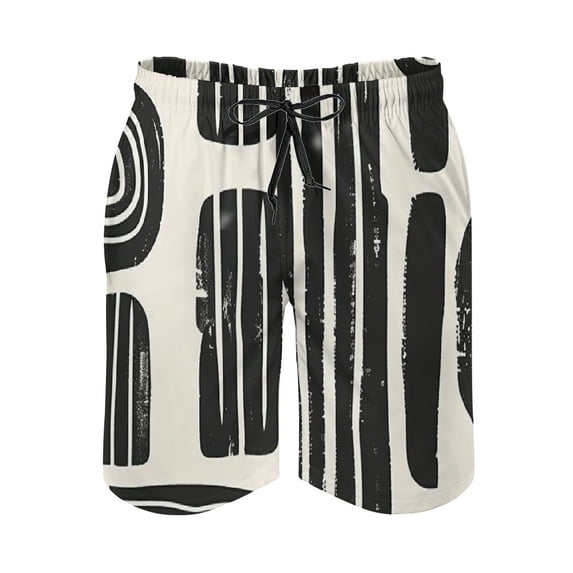 JRXY Urban Tribal Pattern Men Pajama Bottom Pants with Drawstring & Pockets Beach Board Shorts 2Xl