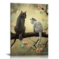 thumbnail image 1 of JRXY  Vintage Canvas Wall Art Animal Resting  Look at The Moon Wall Pictures Giclee bathroom Wall Decor on Canvas Stretched Artwork Living Room Bedroom Ready to Hang 12x16 in, 1 of 4