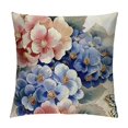 thumbnail image 1 of JRXY Vintage Shabby Chic French Floral Butterfly Hydrangea Throw Pillow Covers Soft Pillowcase for Bedroom Aesthetic Cushion Cover Living Room for Sofa Couch Bed Car Dormitory Home Decor  White, 1 of 5