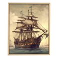 thumbnail image 1 of JRXY Vintage Style Nautical Sailing Ship Poster Art Print Decor for Home Wall Canvas 16x20, 1 of 4