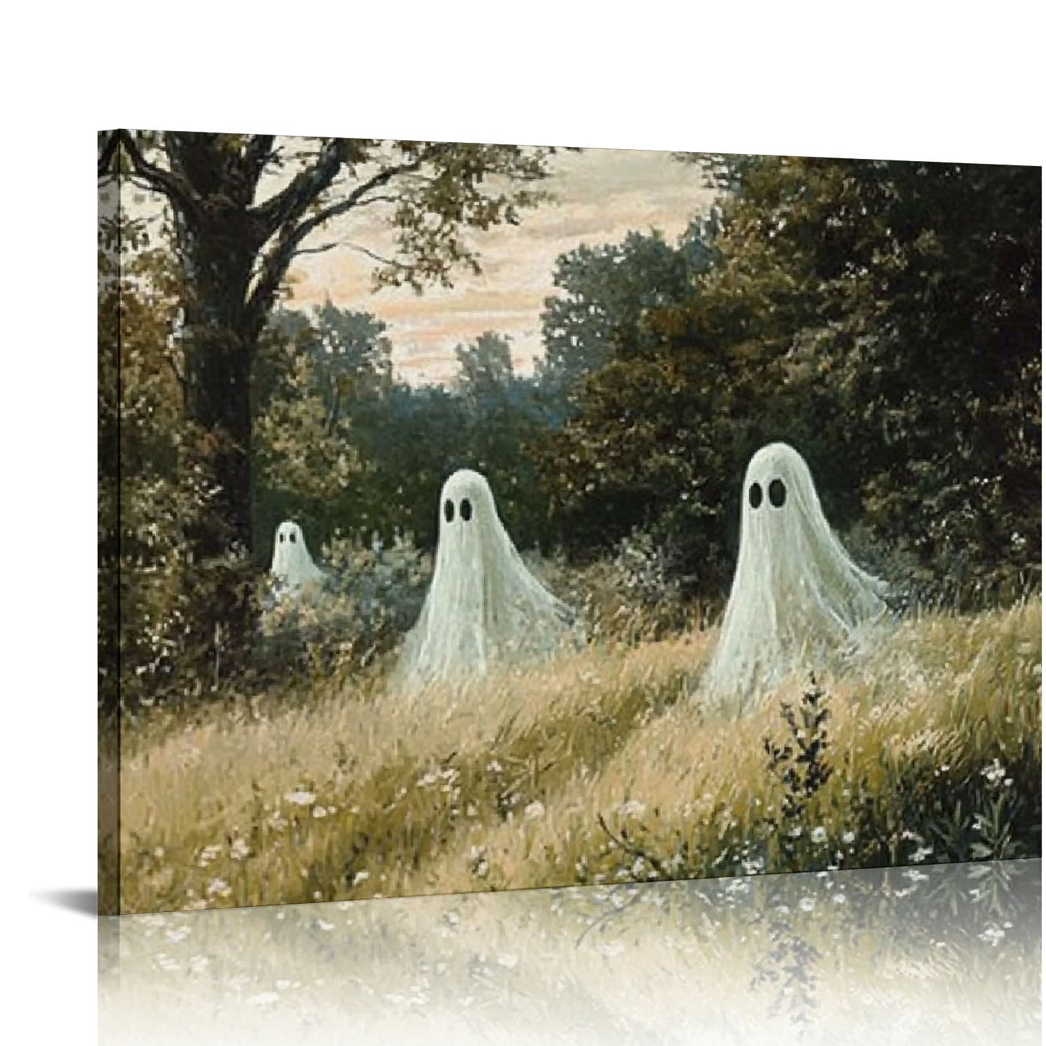 Whaline Halloween Wall Prints - 12 Pack Ghost & Pumpkin Art Posters For Home Party Decor (11x14 Inch, Unframed)