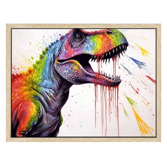 JRXY Watercolor Dinosaur Canvas Wall Art Home Decoration Canvas Printing Posters Artwork Art Printed Picture Gifts Home Decor Living Room Bedroom Picture 2