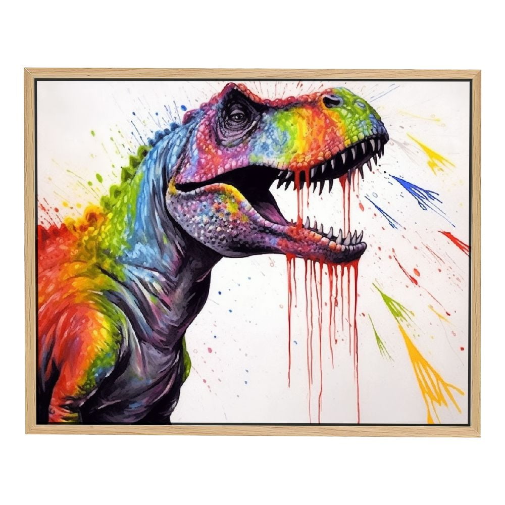 JRXY Watercolor Dinosaur Canvas Wall Art Home Decoration Canvas Printing Posters Artwork Art Printed Picture Gifts Home Decor Living Room Bedroom Picture 2