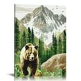 thumbnail image 1 of JRXY Watercolor Forest Animal Nursery Wall Art, Framed Canvas Mountain Wall Decor, Nature Woodland Landscape Wall Painting, Fox Bear Deer Art Prints for Baby Bedroom, Living Room 16x20 in, 1 of 5