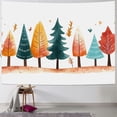 thumbnail image 1 of JRXY Watercolor Pine Forest Tapestry - Soft and Lightweight Wall Hanging Painting, 1 of 6