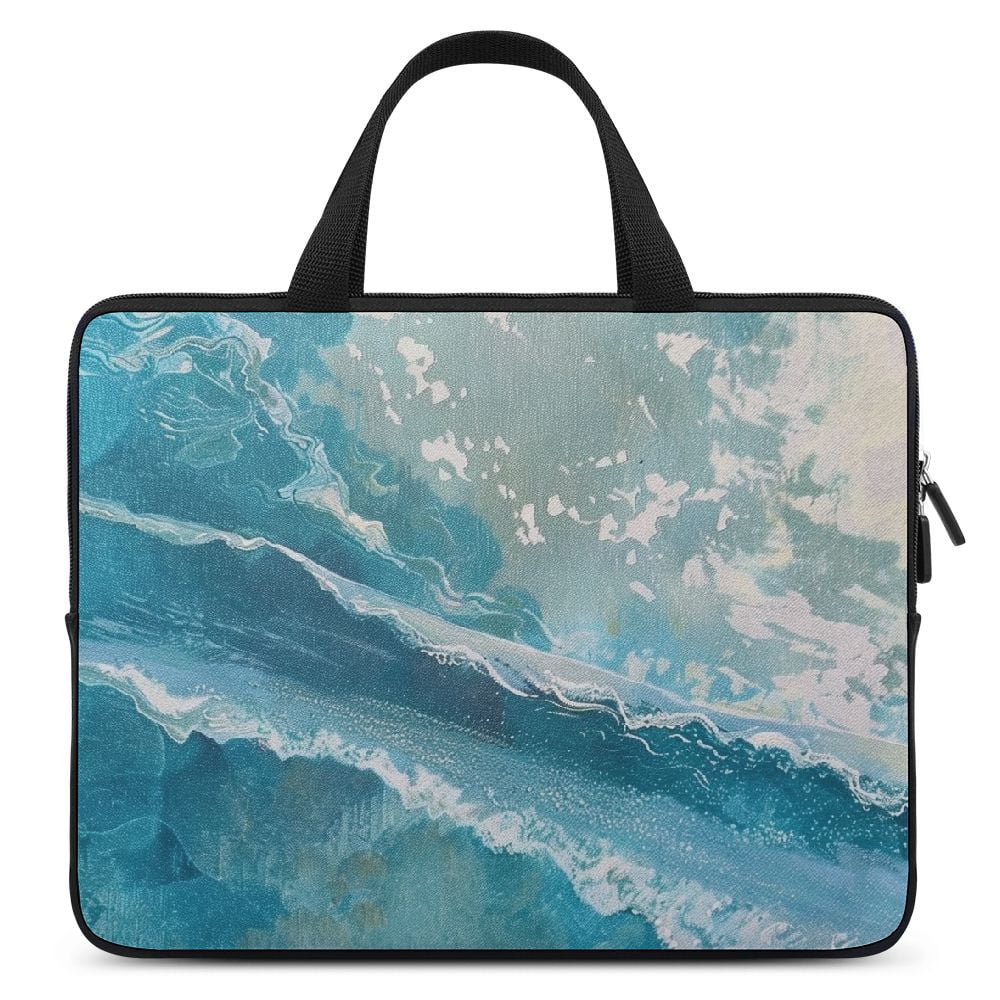 JRXY Wave Ocean Sky Diving Fabric Computer Protective Handle Case Laptop Sleeve Bag 15inch
