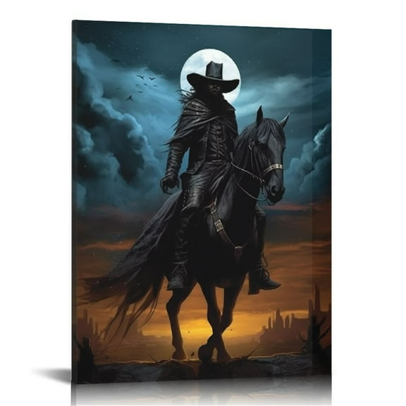 JRXY Western Cowboys Print, Vintage Cowboy Decor, Cowboy Western Wall Decor for Bedroom, Western Pictures Cowboy Art Prints, Rustic Rodeo Wall Art, Cowgirl Room Decor for Home,Artwork,Decor 12x16 in