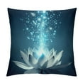 thumbnail image 1 of JRXY  White Lotus Decorative Throw Pillows Covers, Magic Glittering Lotus Flower Throw Cushion Cover Pillowcases for Bedroom Sofa Living Room, White Blue White, 1 of 5