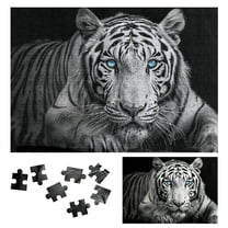 JRXY White Tiger Wooden Jigsaw Puzzle - Premium Eco-Friendly Wood Puzzle for Family and Friends 300 PCS