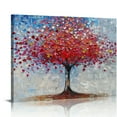 thumbnail image 1 of JRXY  art Red Tree Art Painting Abstract canvas wall art decoration 20x16in, 1 of 5