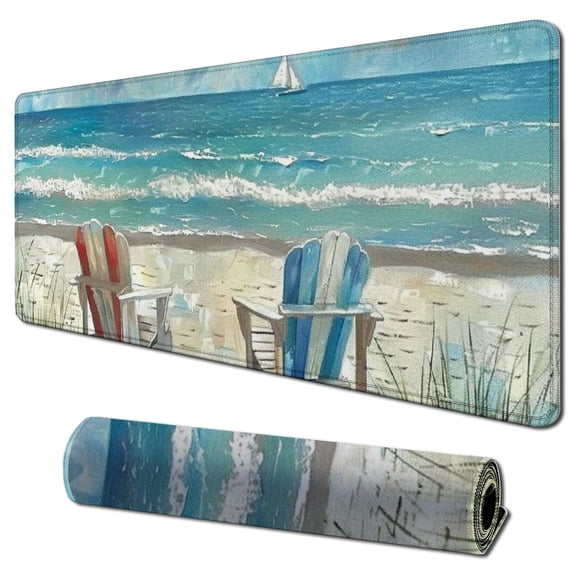 JRXY each Scene Ocean Picture Mouse Pad, 31.5 x 11.8 Inch Extended Size 31.5x11.8 in