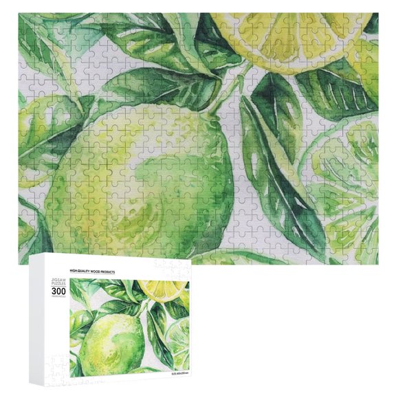 JRXY limes leaves lemon Impossible Wooden Puzzles Challenging Difficult Wood Puzzles for Adults Gift for Family Friends 300 PCS