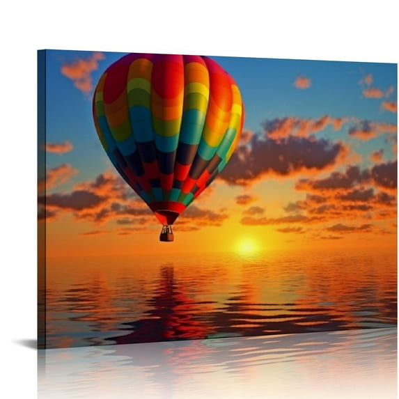 JRXY wall art bedroom Canvas Prints Hot Air Balloon Picture printing office room wall decoration 20x16in