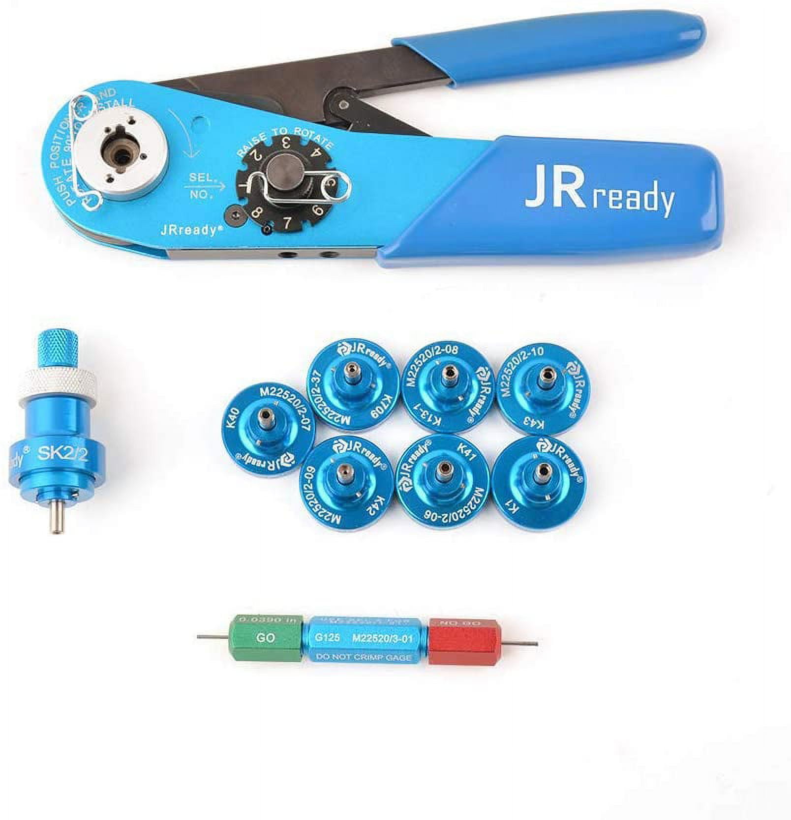 JRready ST2060 M22520 2 Contact Systems Positioner Indent Crimp Connector YJQ Aviation Gauge 32awg for G125 Crimper W1A Solid 20 Kit 01 Electronic and Barrel 615717 7 Miniature and Tool in of
