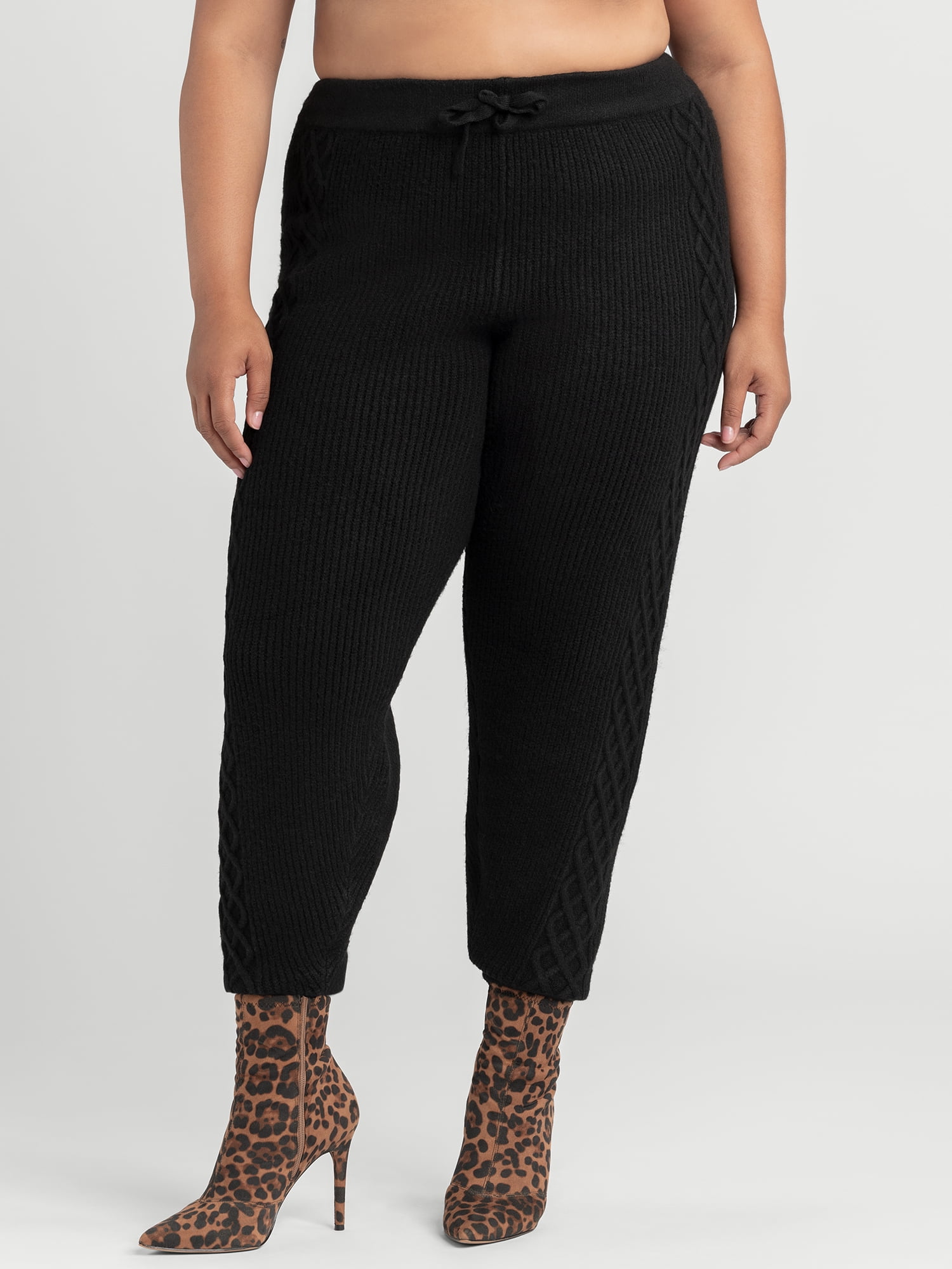 Jessica Simpson Women's Plus Baela Sweater Set Pant, Sizes 0X-4X
