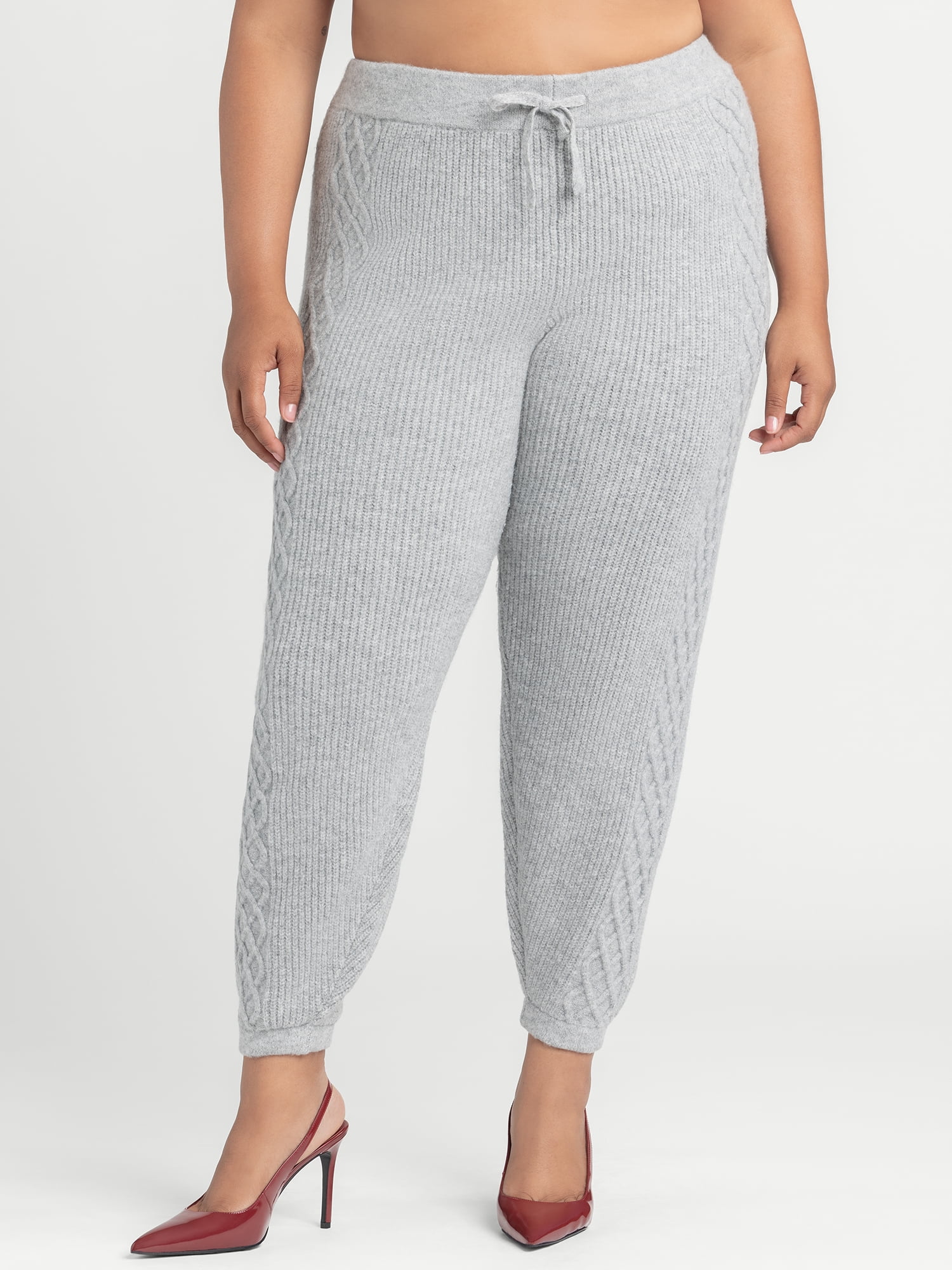 Jessica Simpson Women's Plus Baela Sweater Set Pant, Sizes 0X-4X