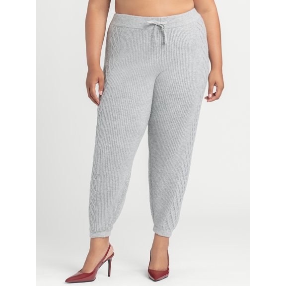 Jessica Simpson Women's Plus Baela Sweater Set Pant, Sizes 0X-4X
