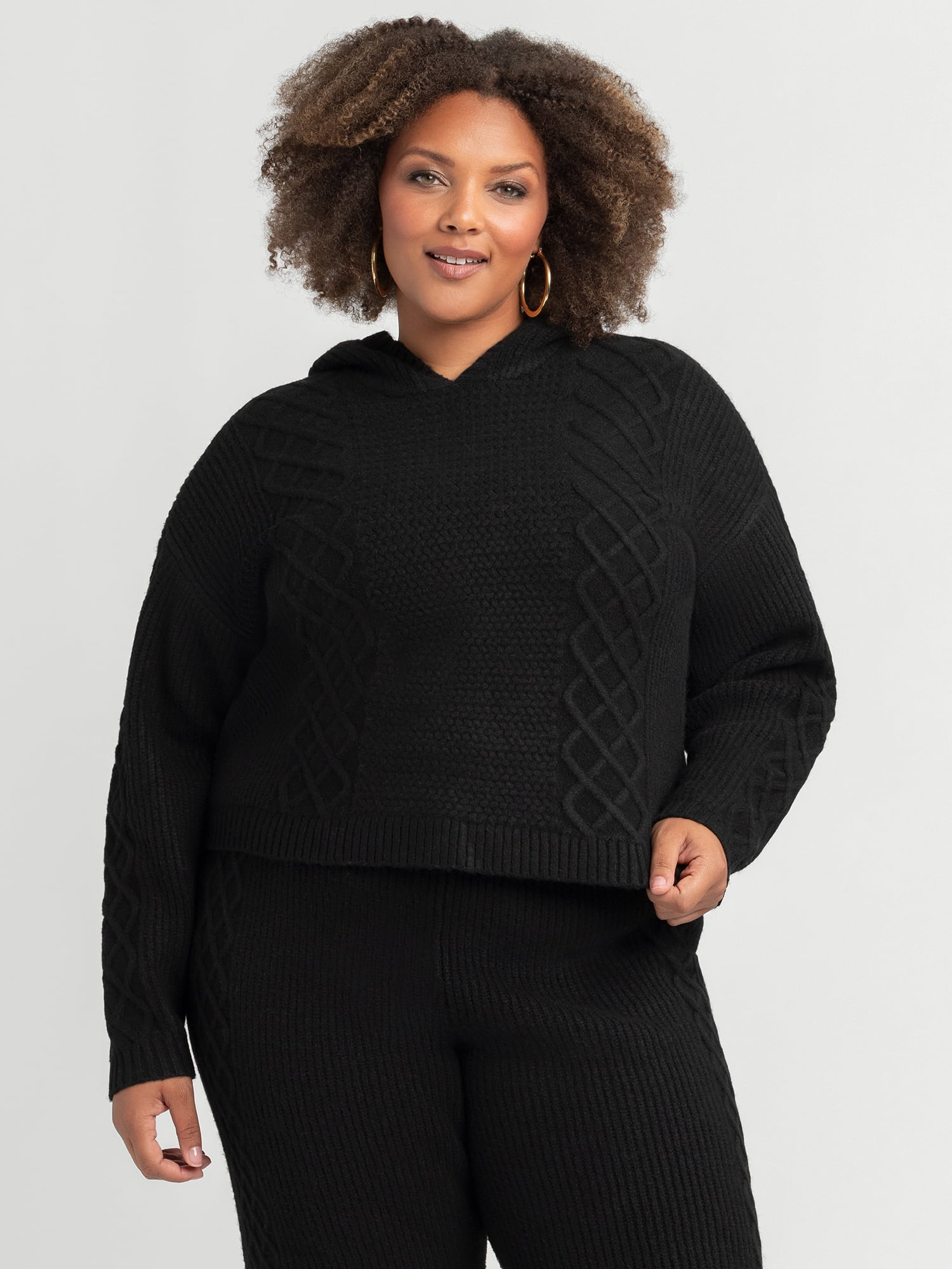 Jessica Simpson Women's Plus Brigite Sweater Set Top, Sizes 0X-4X