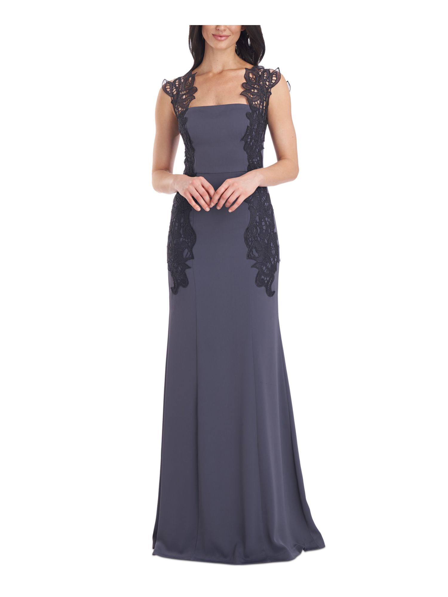 Js collections beaded mesh mermaid gown hot sale