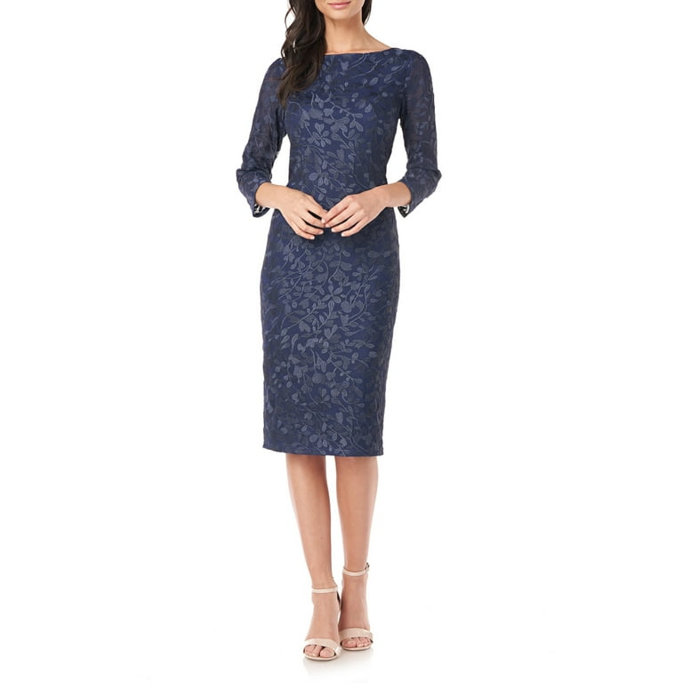 Js collections bateau neck lace clearance gown