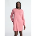 thumbnail image 1 of Joyspun Women’s Cotton-Blend Jersey Sleepshirt with Long Sleeves, Sizes XS-3X, 1 of 6
