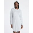 thumbnail image 1 of Joyspun Women’s Cotton-Blend Jersey Sleepshirt with Long Sleeves, Sizes XS-3X, 1 of 5