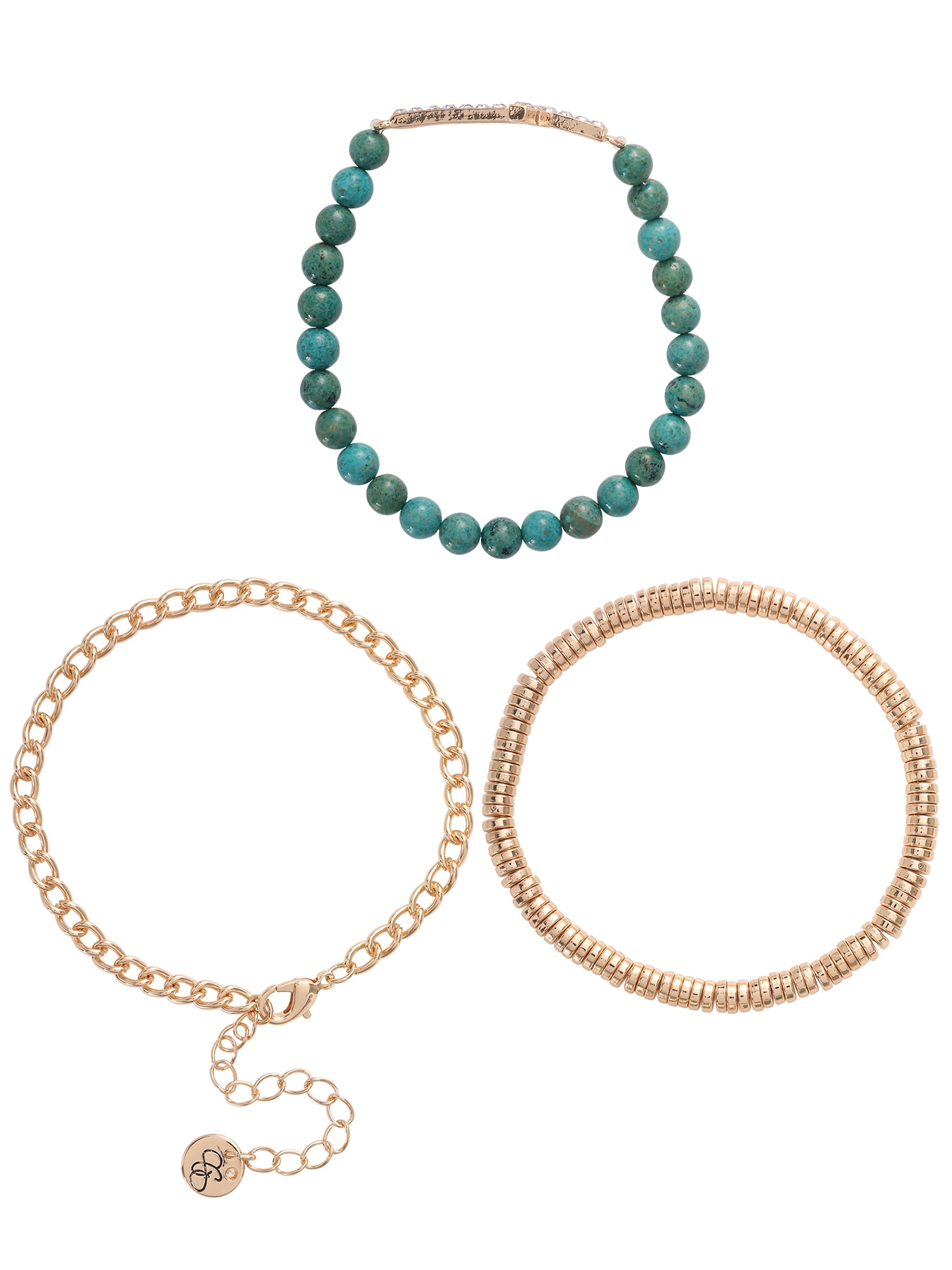 Jessica Simpson Women's Cross Bracelet Set, 3-Piece