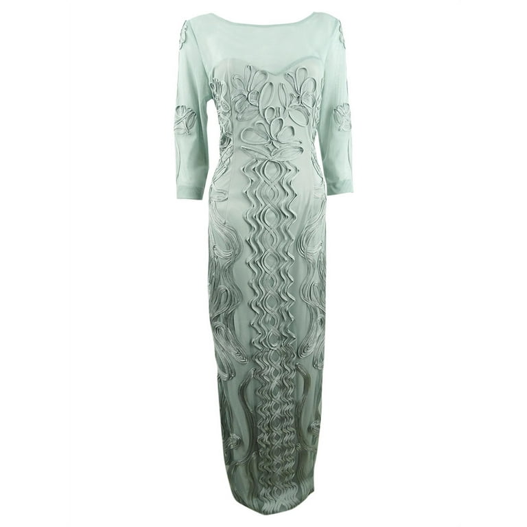 JS Collections Women s Illusion Soutache Gown Walmart