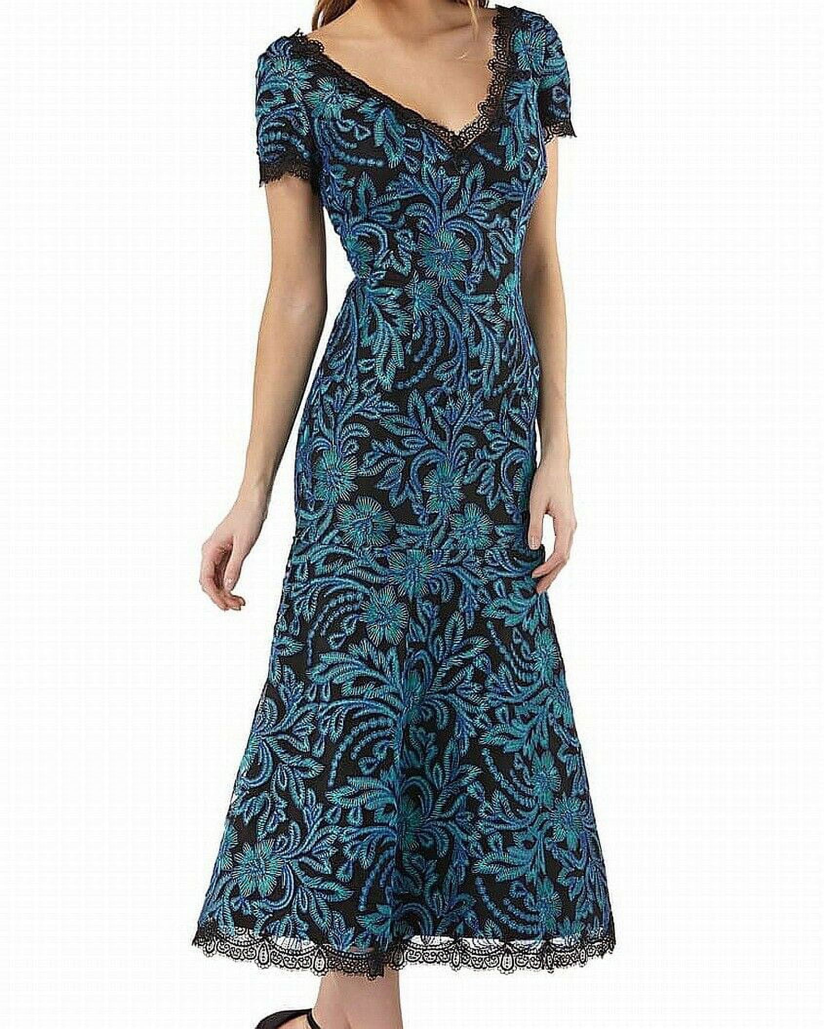 J S Collection Embroidered lace cap sleeve deals dress 20W