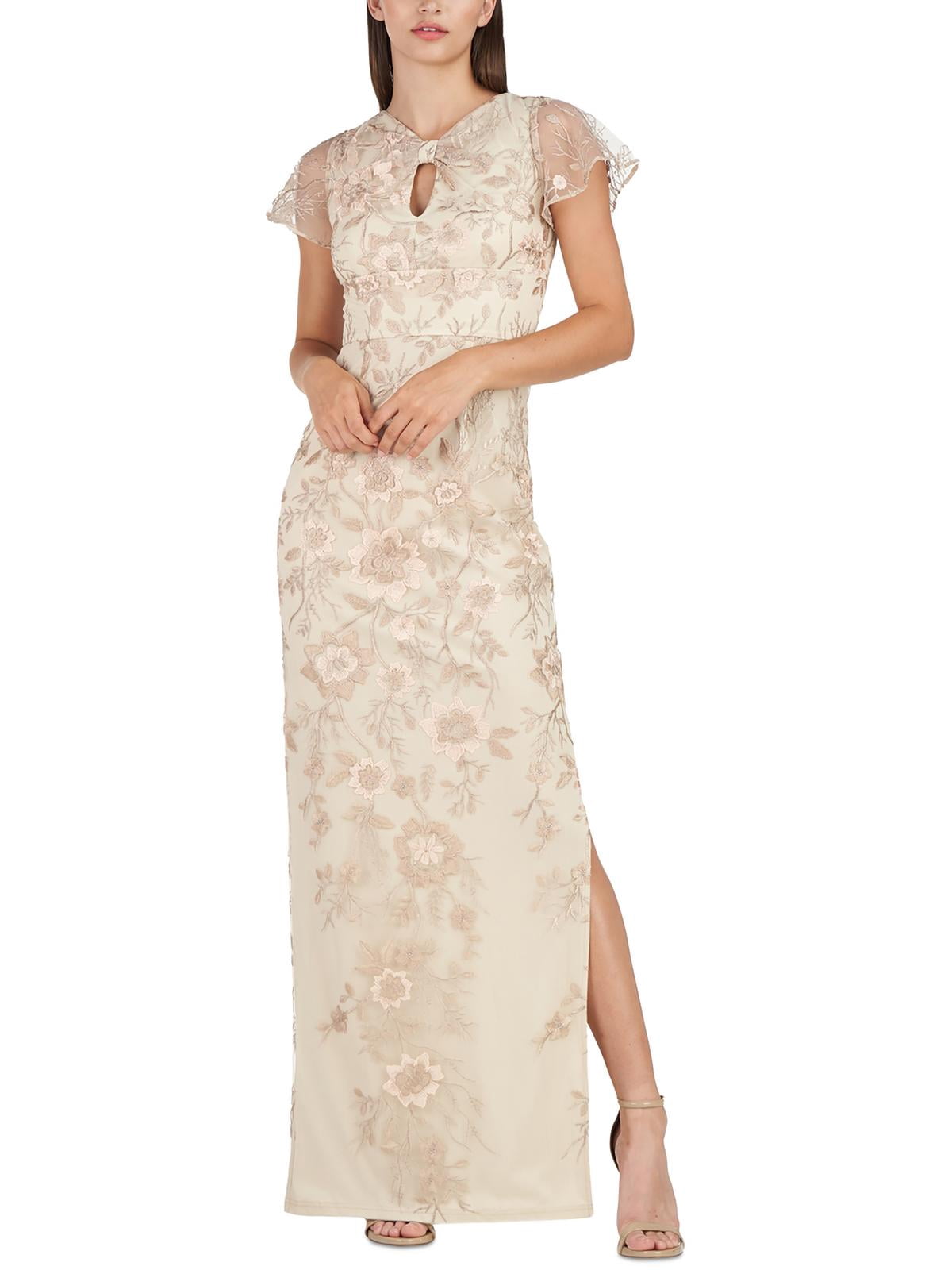 JS Collections Womens Jordan Mesh Embroidered Evening Dress - Walmart.com