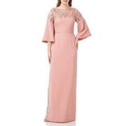 JS Collections womens  Ezra Cutout Column Gown, 16, Pink