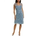 thumbnail image 1 of JS Collections womens  Jay Flare Cocktail Dress, 18, Blue, 1 of 2