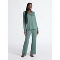 thumbnail image 1 of Joyspun Women’s Dreamy Soft Collection Long Sleeve Top and Pants Pajama Set, Sizes XS-4X, 1 of 5