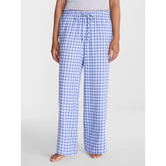 Joyspun Women's Flannel Sleep Pants, 30” Inseam, Sizes XS-3X