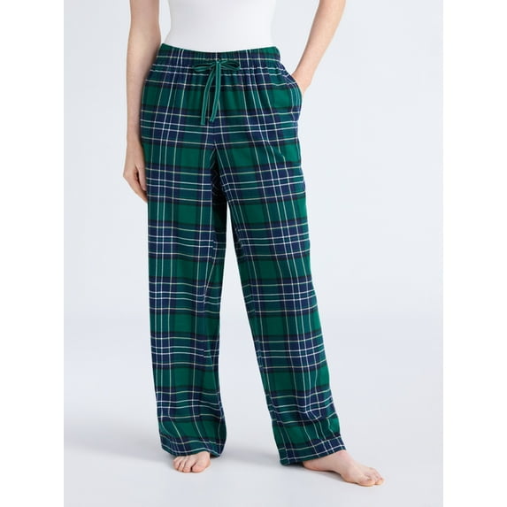 Joyspun Women's Flannel Sleep Pants, 30'' Inseam, Sizes XS-3X