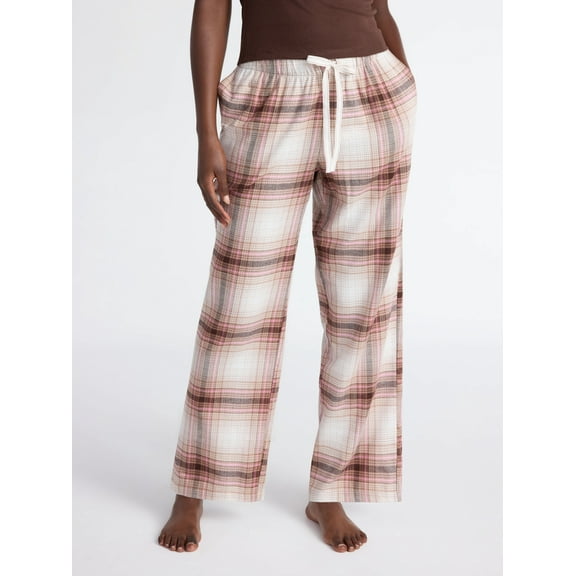 Joyspun Women's Flannel Sleep Pants, 30'' Inseam, Sizes XS-3X