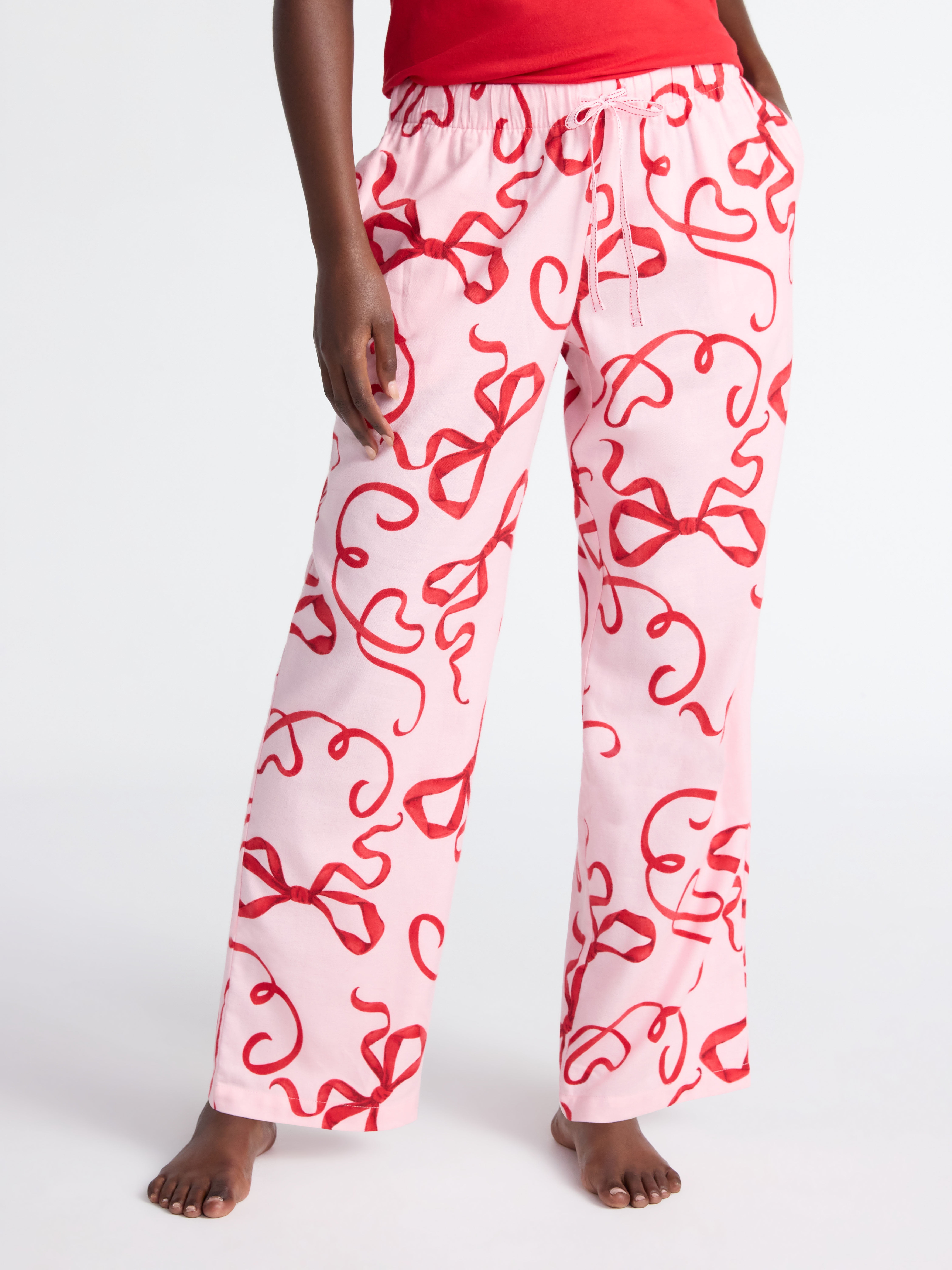 Joyspun Women's Flannel Sleep Pants, 30'' Inseam, Sizes XS-3X