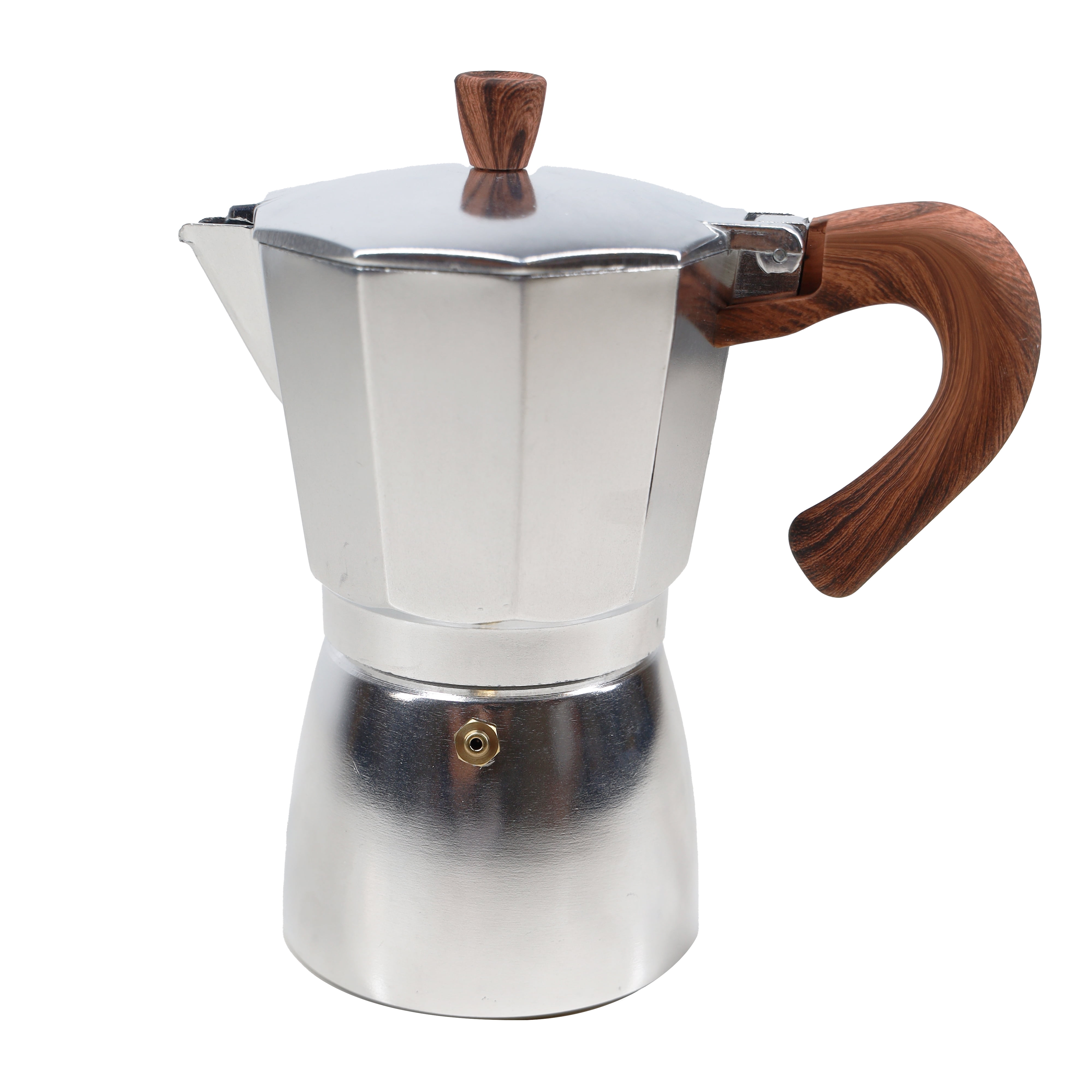 JS Gourmet 6 Cup Aluminum Moka Pot Espresso Coffee Maker with