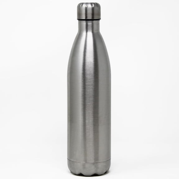 JS Gourmet 750ml Double Wall Stainless Steel Water Bottle with Leak-proof Silicone Cap