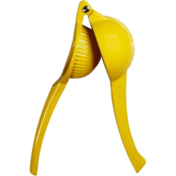 JS Gourmet Metal Lemon and Lime Squeezer, Hand Press Manual Citrus Fruit Juicer with Comfortable Handle