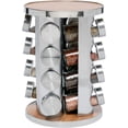 thumbnail image 1 of JS Gourmet Rotatable Spice Seasoning Organizer Rack with 16 Glass Jars, 1 of 8
