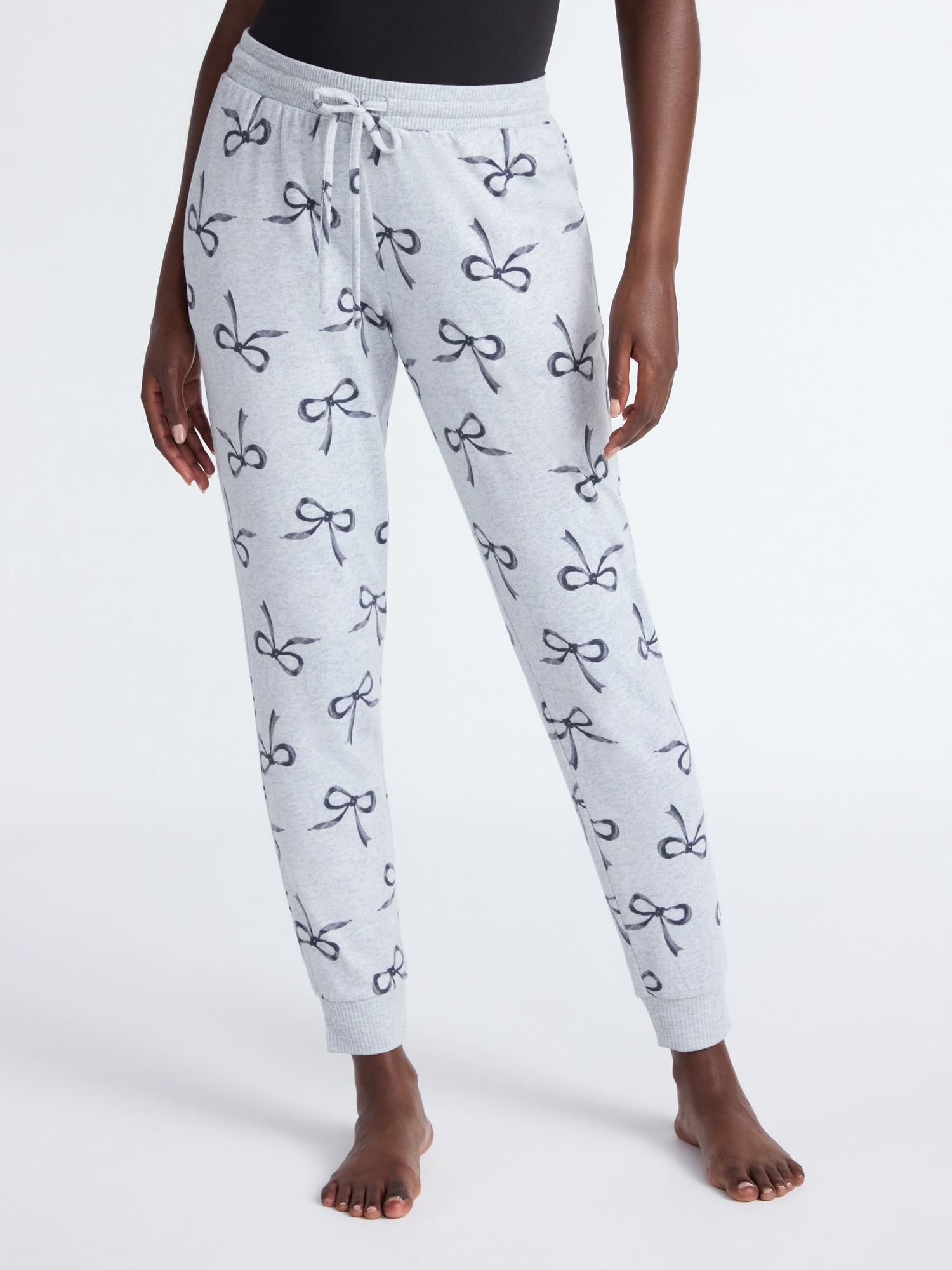 Joyspun Women's Cozy Lounge Collection Hacci Knit Sleep Joggers, 29'' Inseam, Sizes XS-3X