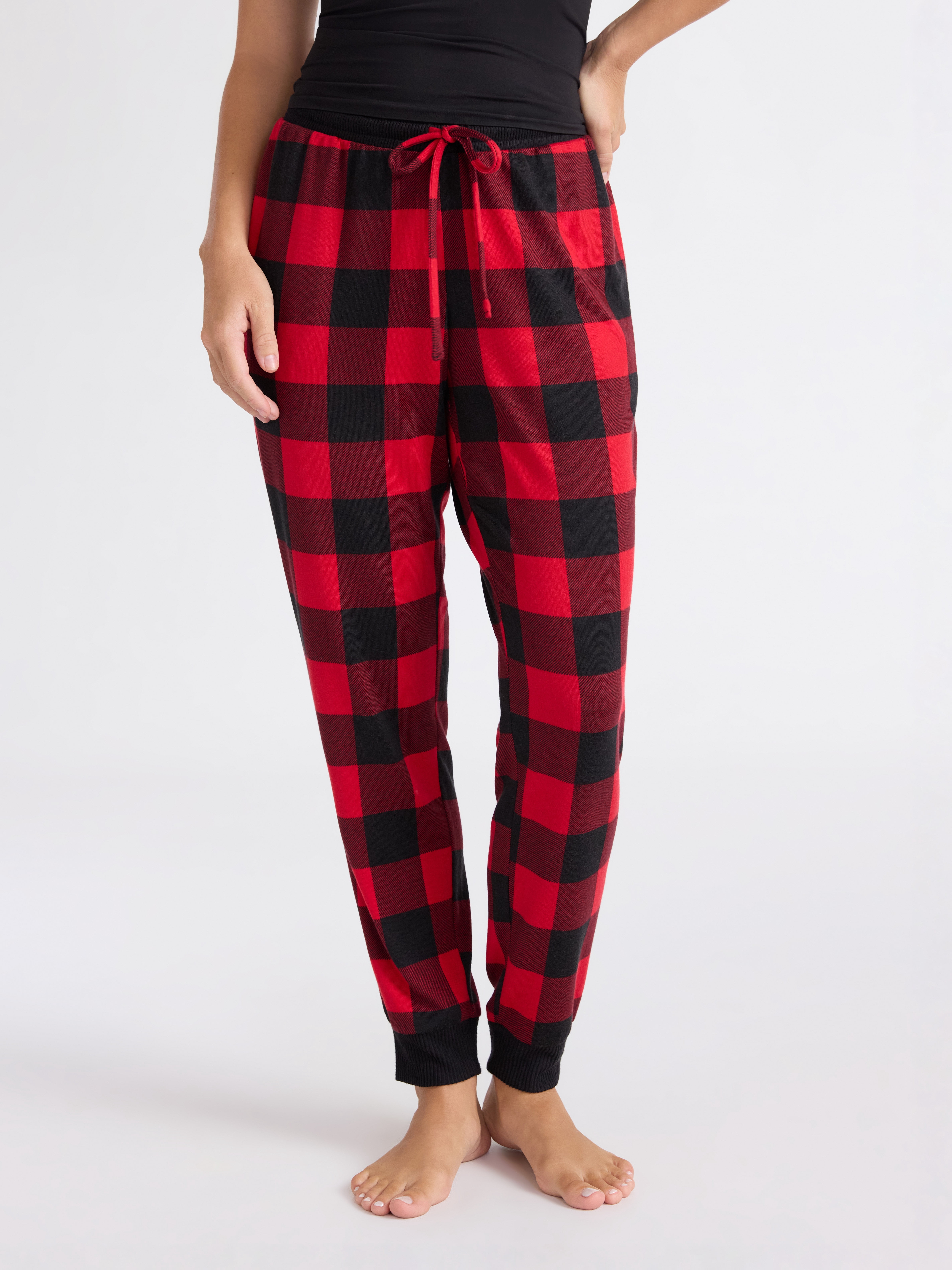 Joyspun Women's Cozy Lounge Collection Hacci Knit Sleep Joggers, 29'' Inseam, Sizes XS-3X